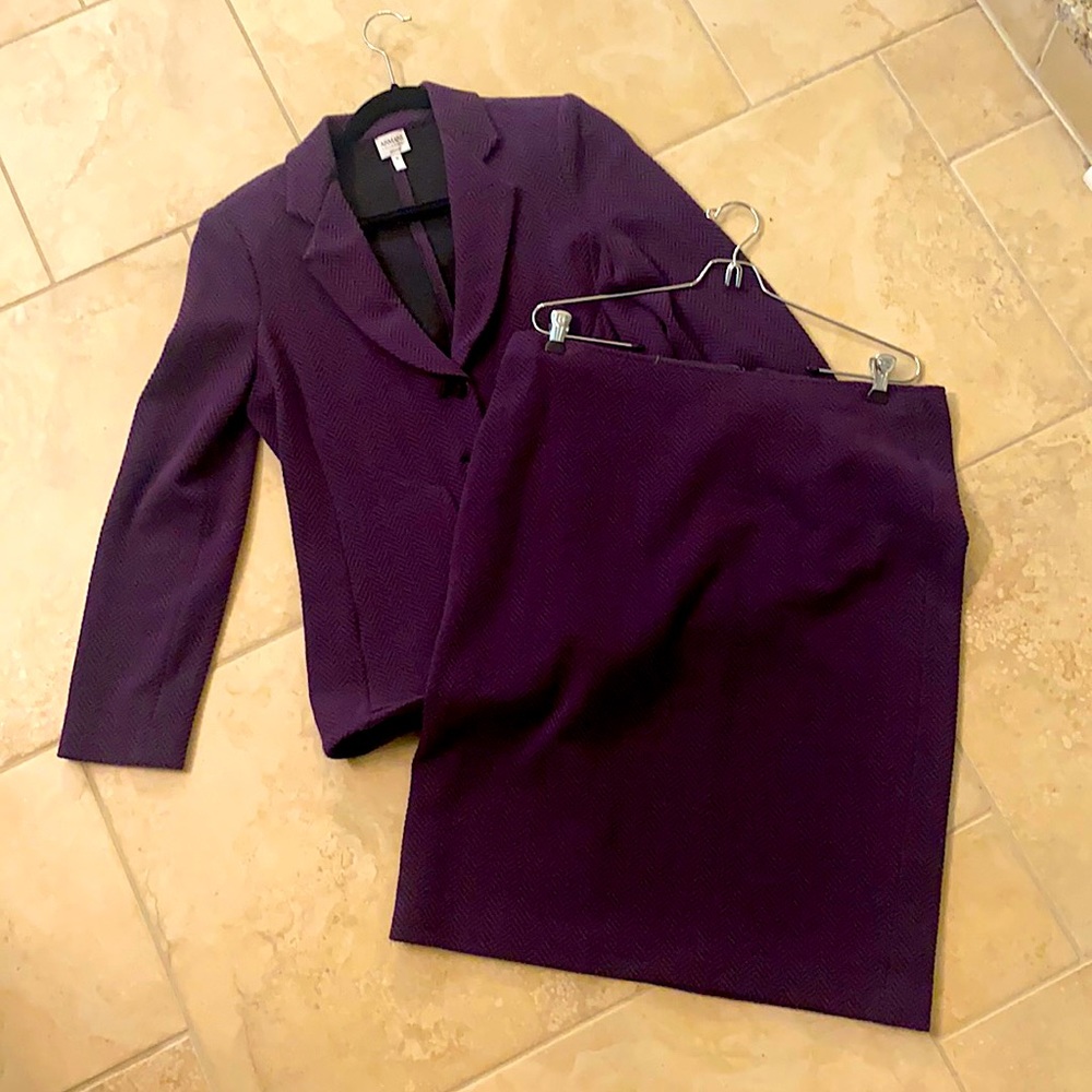 Armani Collezioni chevron suit